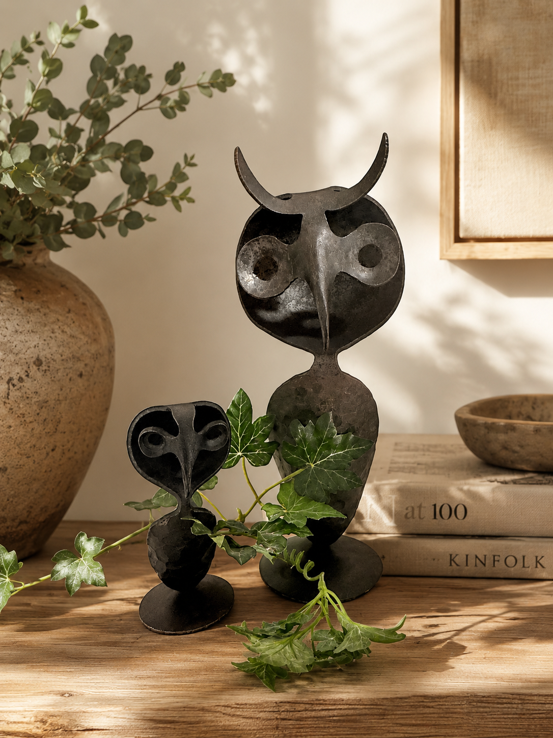 Handmade Rustic Owl Pair